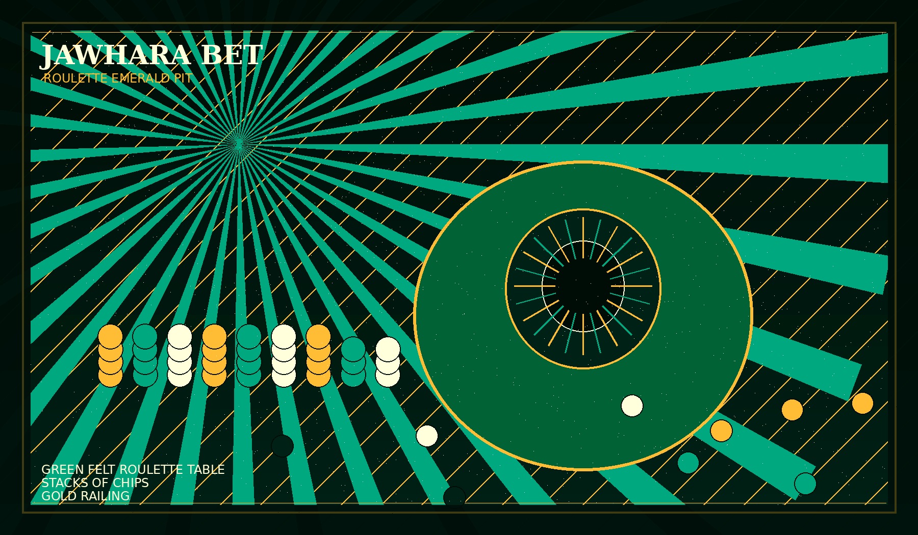 Art Deco casino hero scene for Jawhara Bet